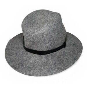 Womens Gray 100% Wool Cloche Hat Sz S/M Womens Accessory 56.5 cm